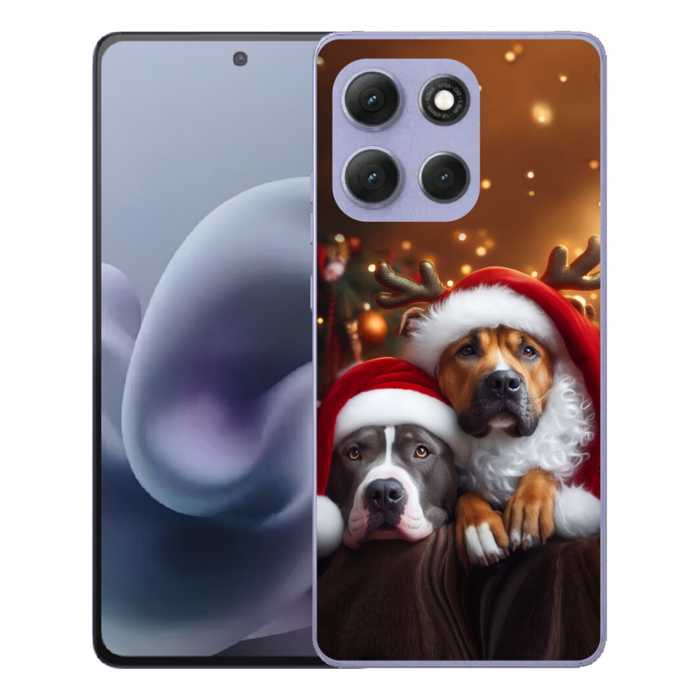 Gélový obal mmCase pre Motorola Moto G86 Power 5G – vianoční psíci