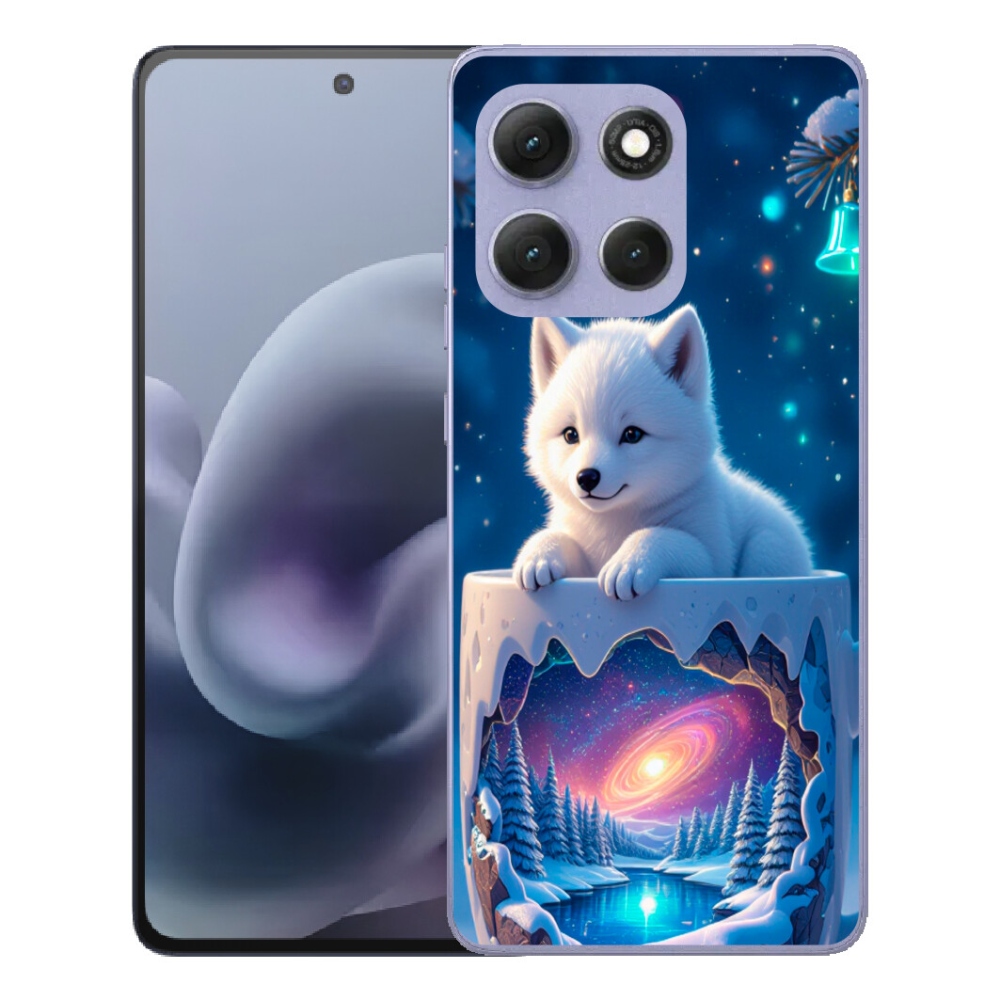 Gélové puzdro mmCase pre Motorola Moto G86 Power 5G – vianočné šteniatko
