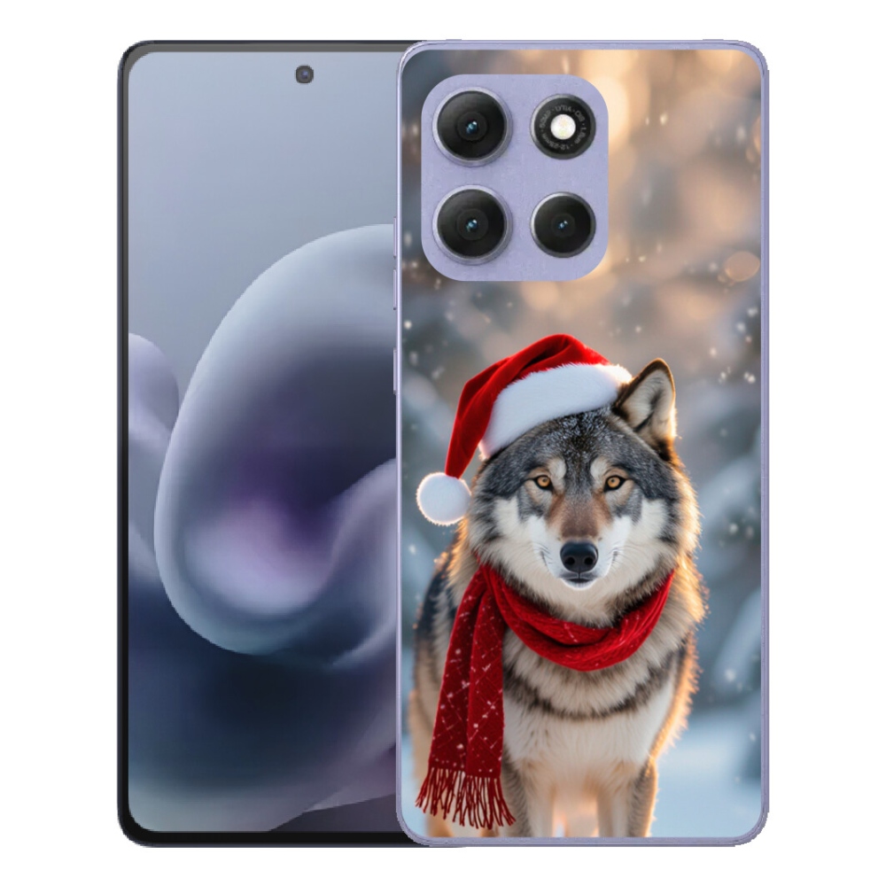 Gélový obal mmCase pre Motorola Moto G86 Power 5G – vianočný vlk