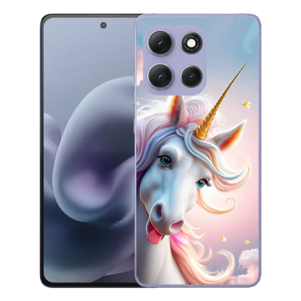 Gélový obal mmCase na Motorola Moto G86 Power 5G – veselý jednorožec