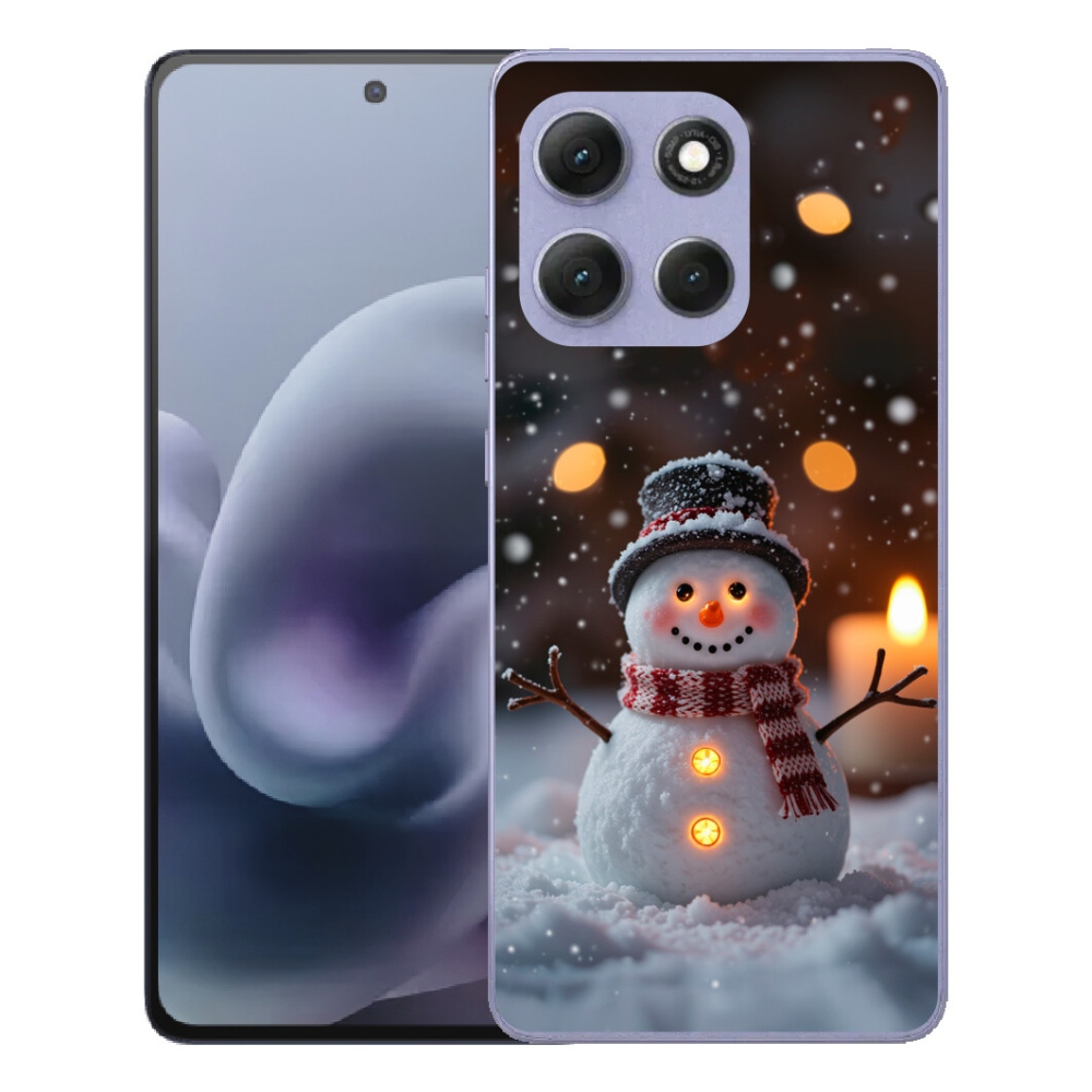 Gélový obal mmCase pre Motorola Moto G86 Power 5G – veselý snehuliak