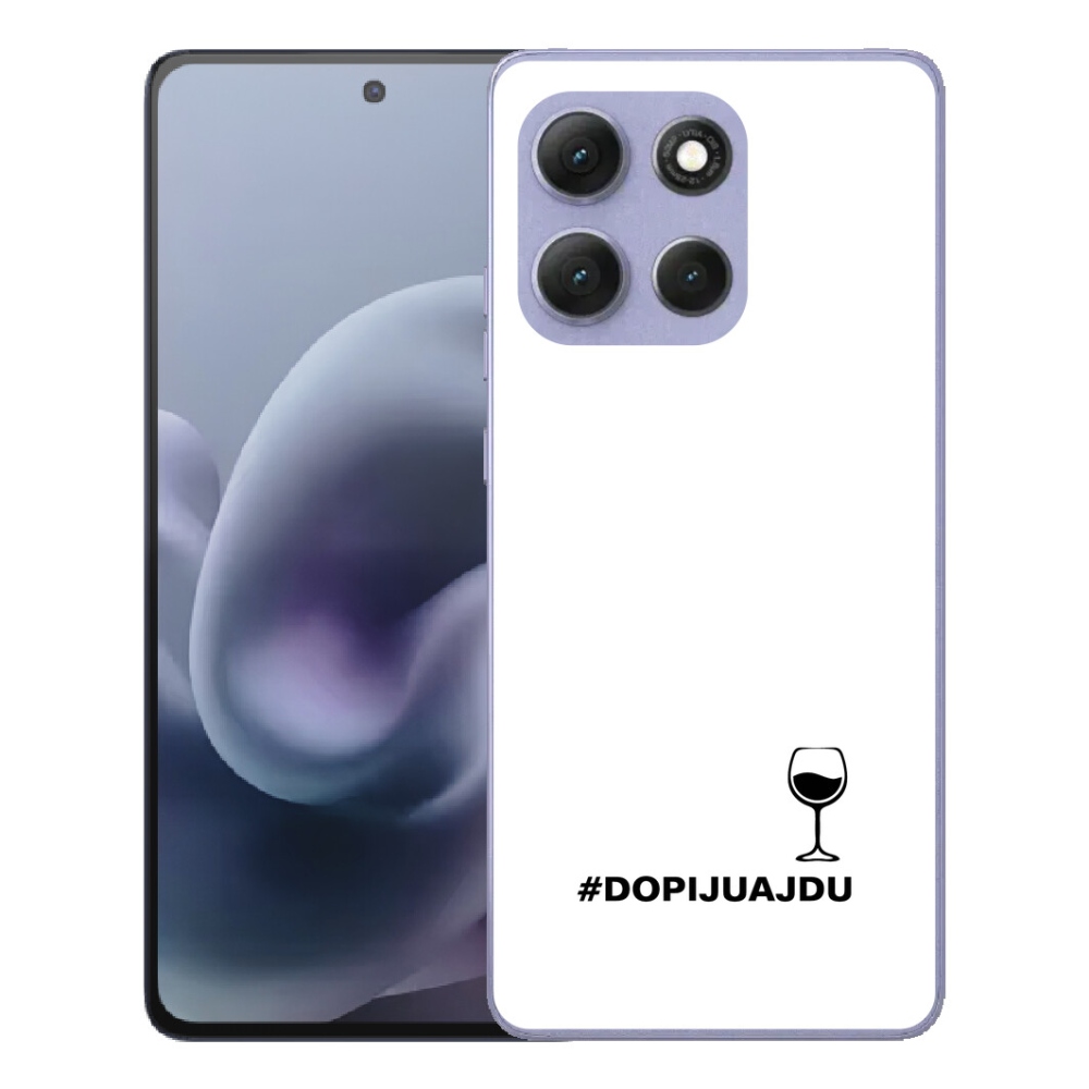 Gélový obal mmCase pre Motorola Moto G86 Power 5G – motív hrozna na bielom pozadí