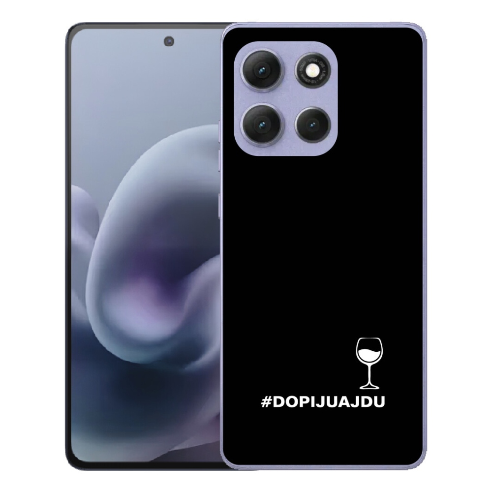 Gélový obal mmCase pre Motorola Moto G86 Power 5G – motív hrozna na čiernom pozadí