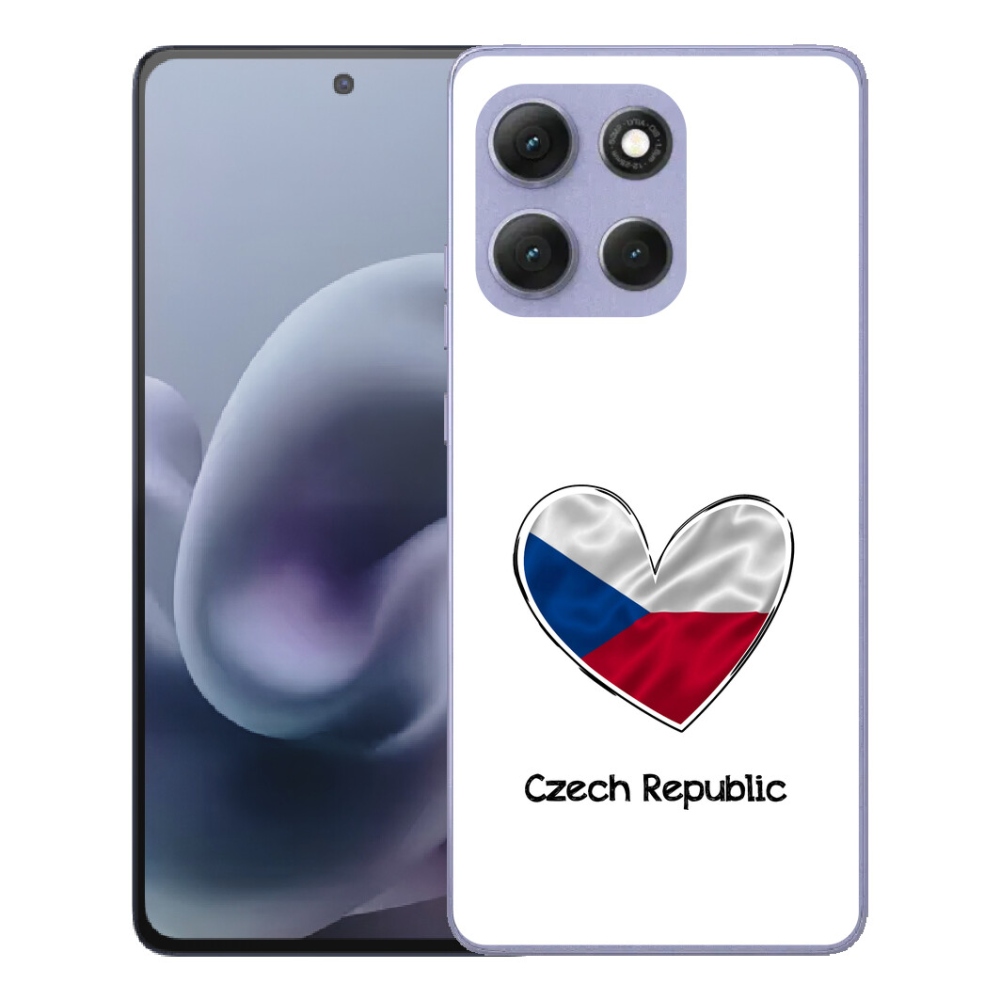 Gélový obal mmCase pre Motorola Moto G86 Power 5G – vlajka na srdci na bielom pozadí