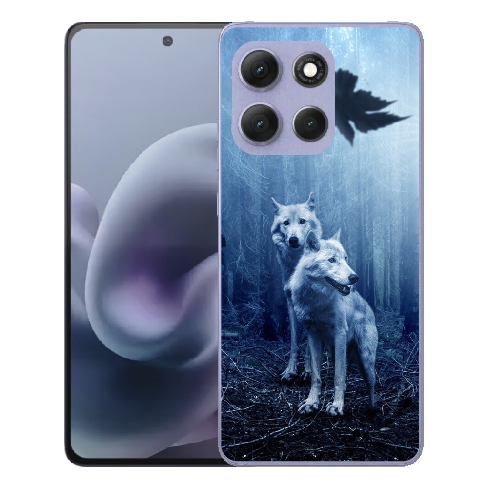 Gélový obal mmCase pre Motorola Moto G86 Power 5G – vlci v lese