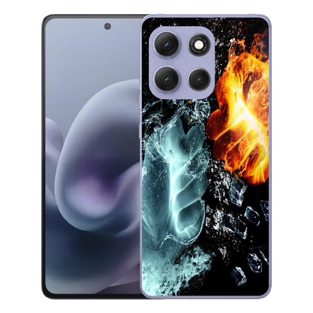 Gélový obal mmCase pre Motorola Moto G86 Power 5G – voda a oheň