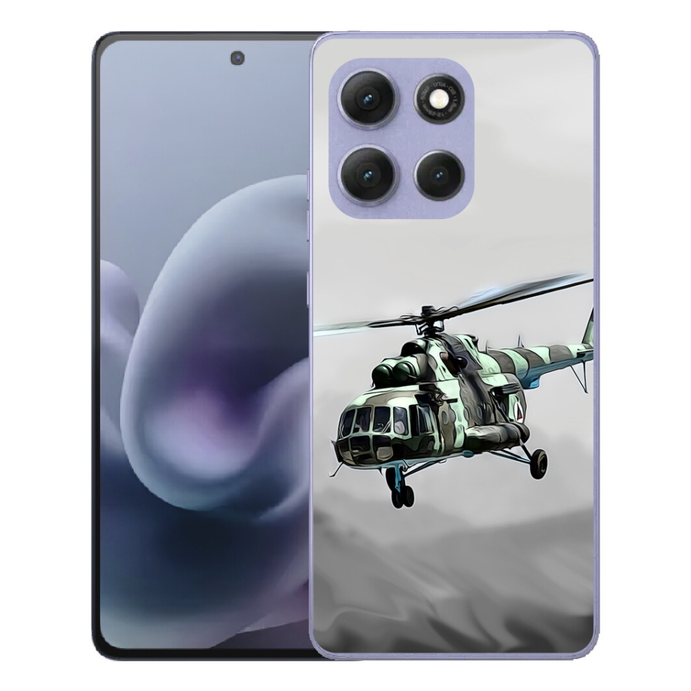 Gélový obal mmCase pre Motorola Moto G86 Power 5G – vojenský vrtuľník