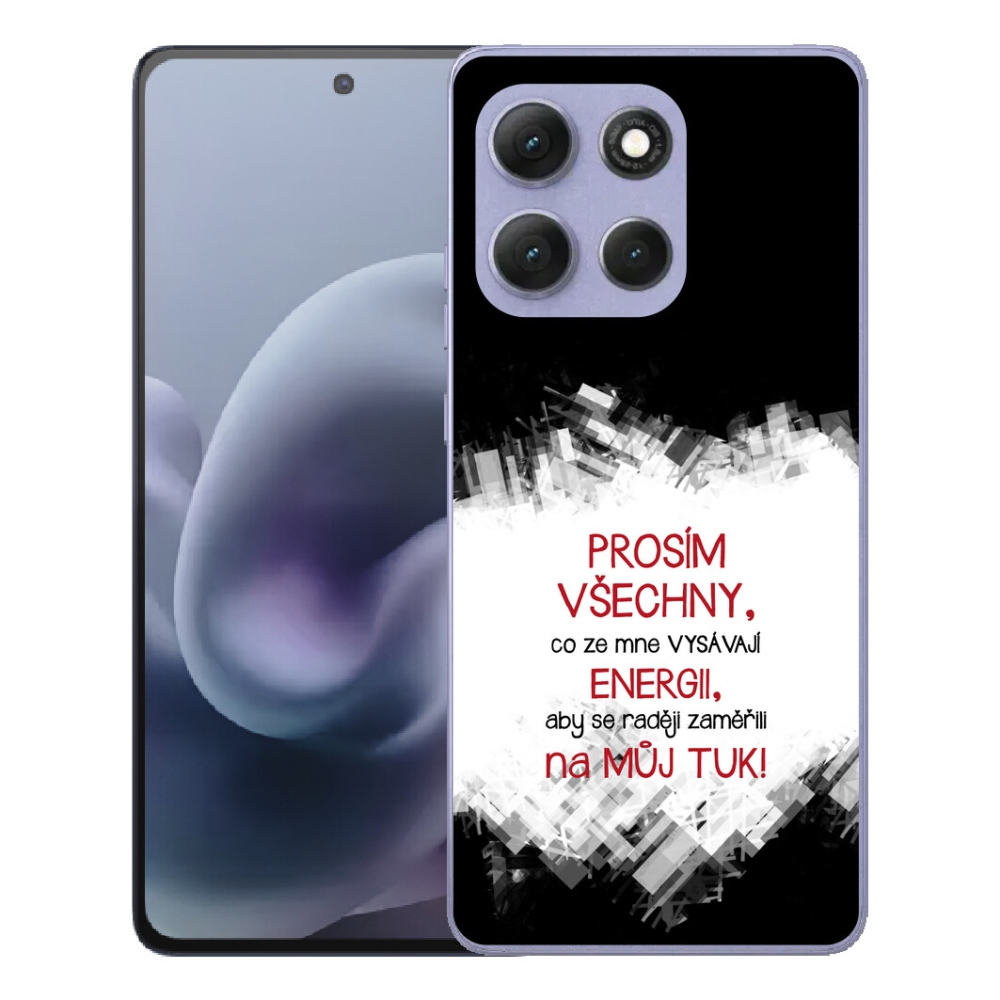 Gélový obal mmCase na Motorola Moto G86 Power 5G – vtipný nápis 1 červený