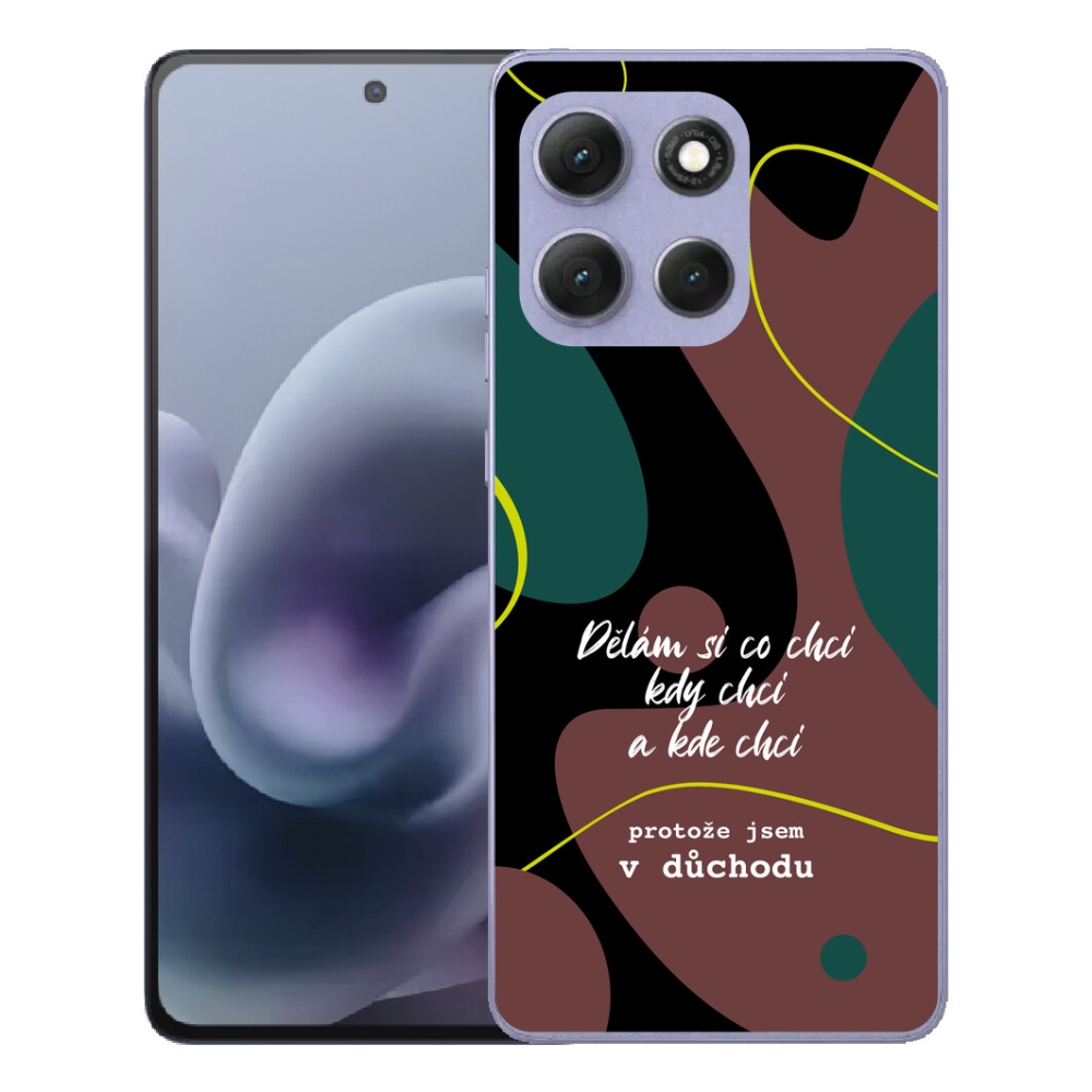 Gélový obal mmCase na Motorola Moto G86 Power 5G – vtipný nápis 10 na čiernom pozadí
