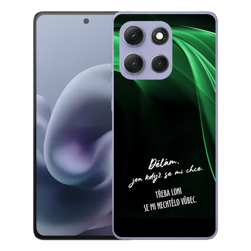Gélový obal mmCase na Motorola Moto G86 Power 5G – vtipný nápis 12 na čiernom pozadí