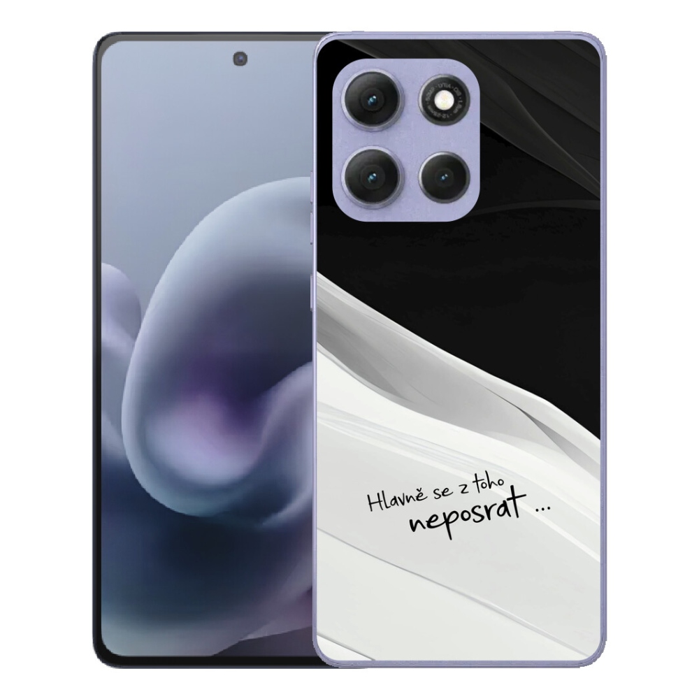 Gélový obal mmCase pre Motorola Moto G86 Power 5G – vtipný text, 13 čierno-bielych pozadí