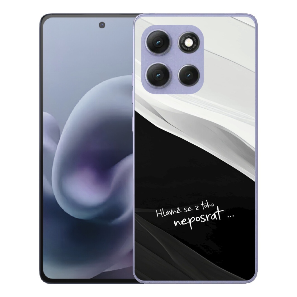 Gélové puzdro mmCase pre Motorola Moto G86 Power 5G – vtipný text, 13 čierno-bielych pozadí