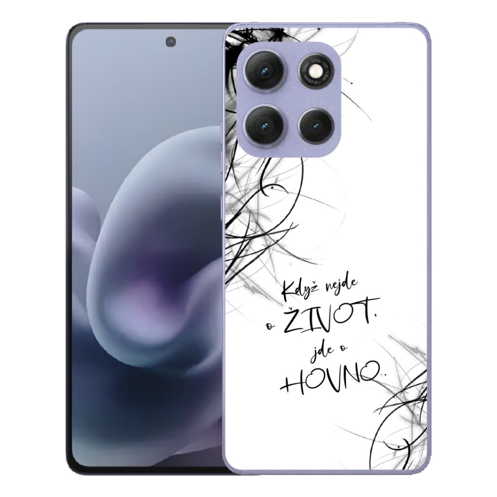 Gélový obal mmCase pre Motorola Moto G86 Power 5G – vtipný nápis 16 na bielom pozadí