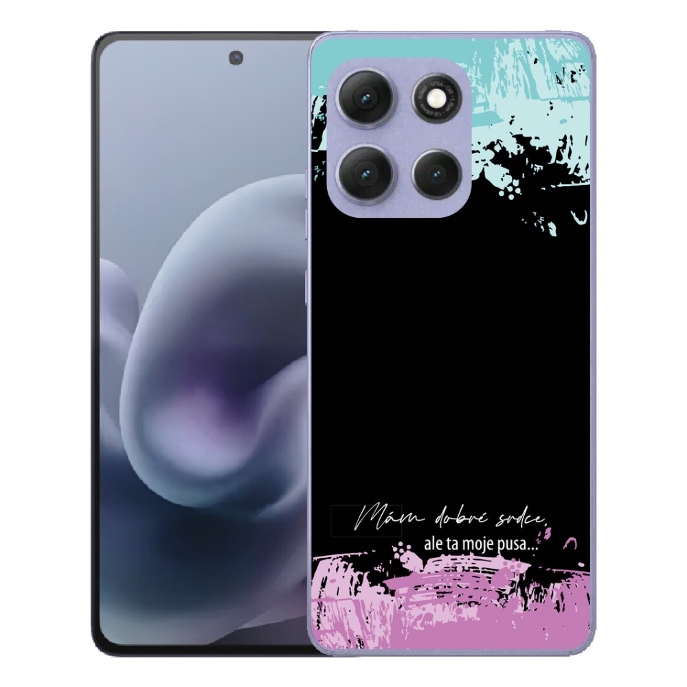 Gélový obal mmCase pre Motorola Moto G86 Power 5G – vtipný nápis 3 na čiernom pozadí