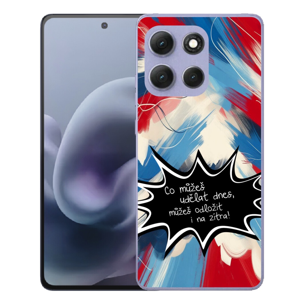 Gélový obal mmCase na Motorola Moto G86 Power 5G – vtipný nápis 9 na čiernom pozadí