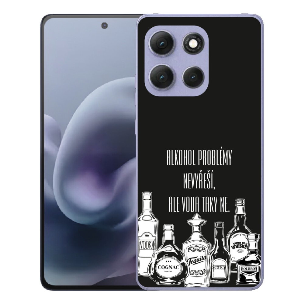 Gélový obal mmCase na Motorola Moto G86 Power 5G – vtipný nápis na čiernom pozadí