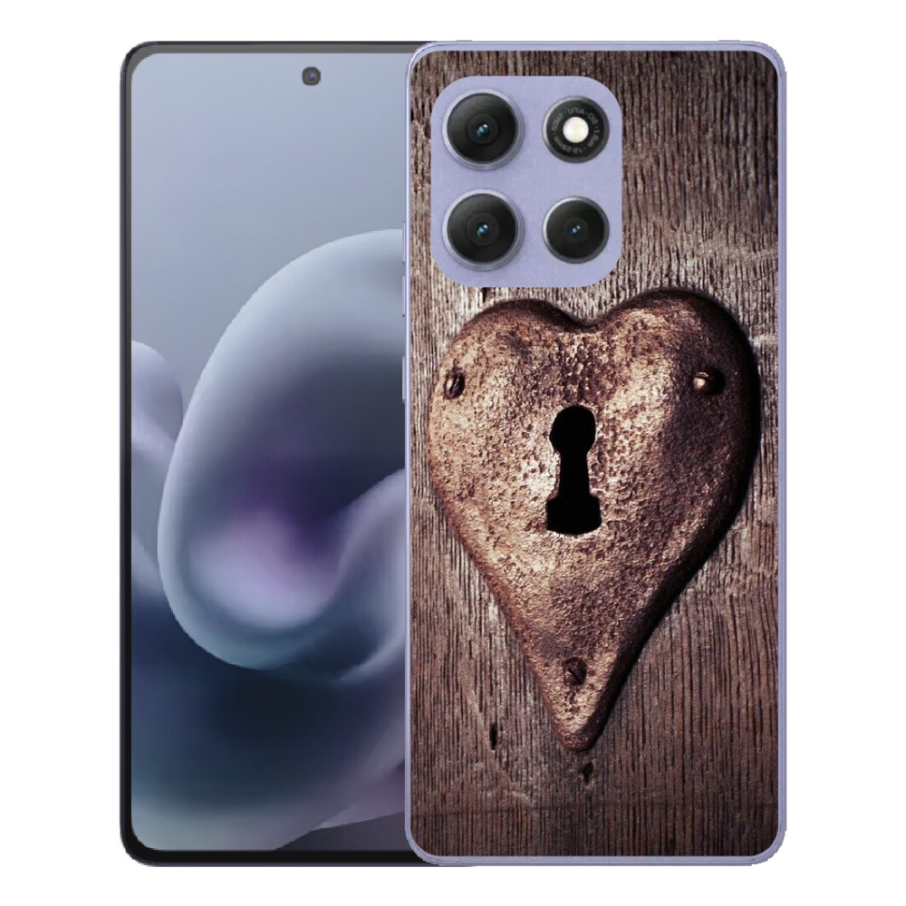 Gélový obal mmCase pre Motorola Moto G86 Power 5G – zámok v tvare srdca