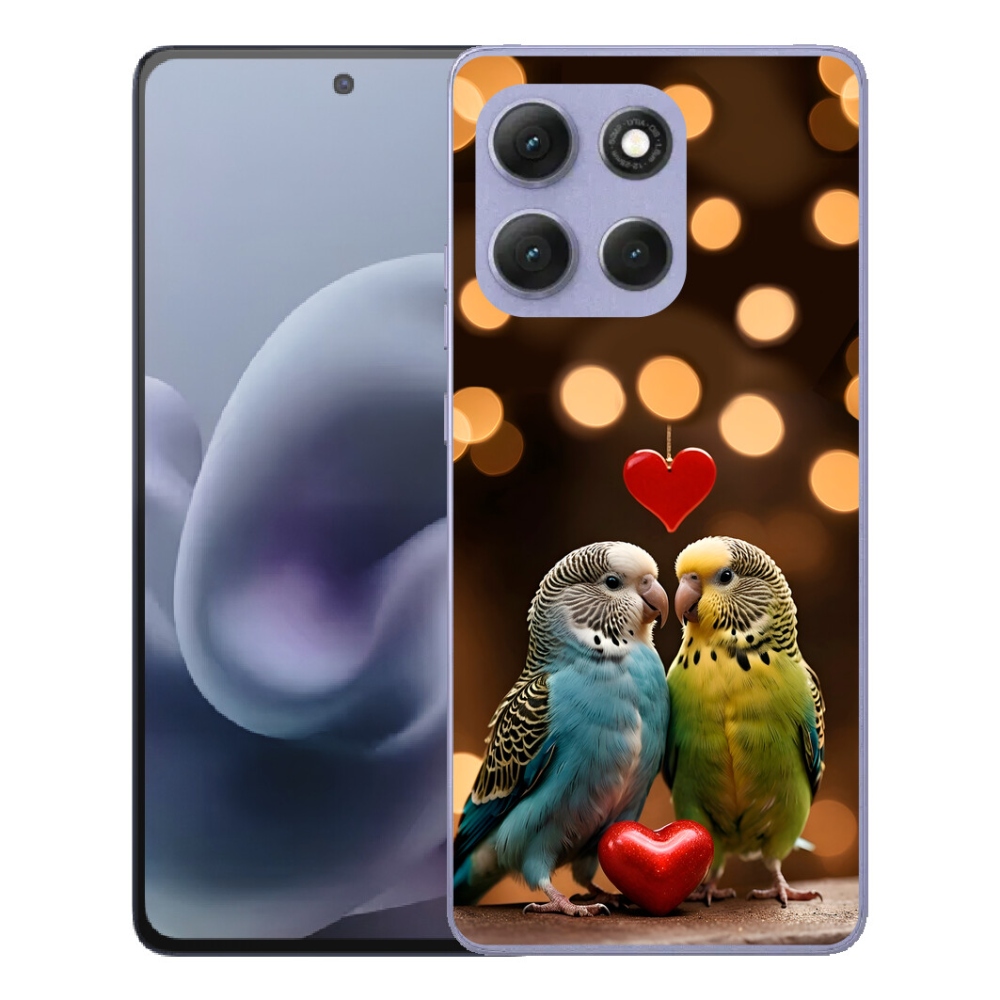 Gélový obal mmCase pre Motorola Moto G86 Power 5G – zamilované papagáje