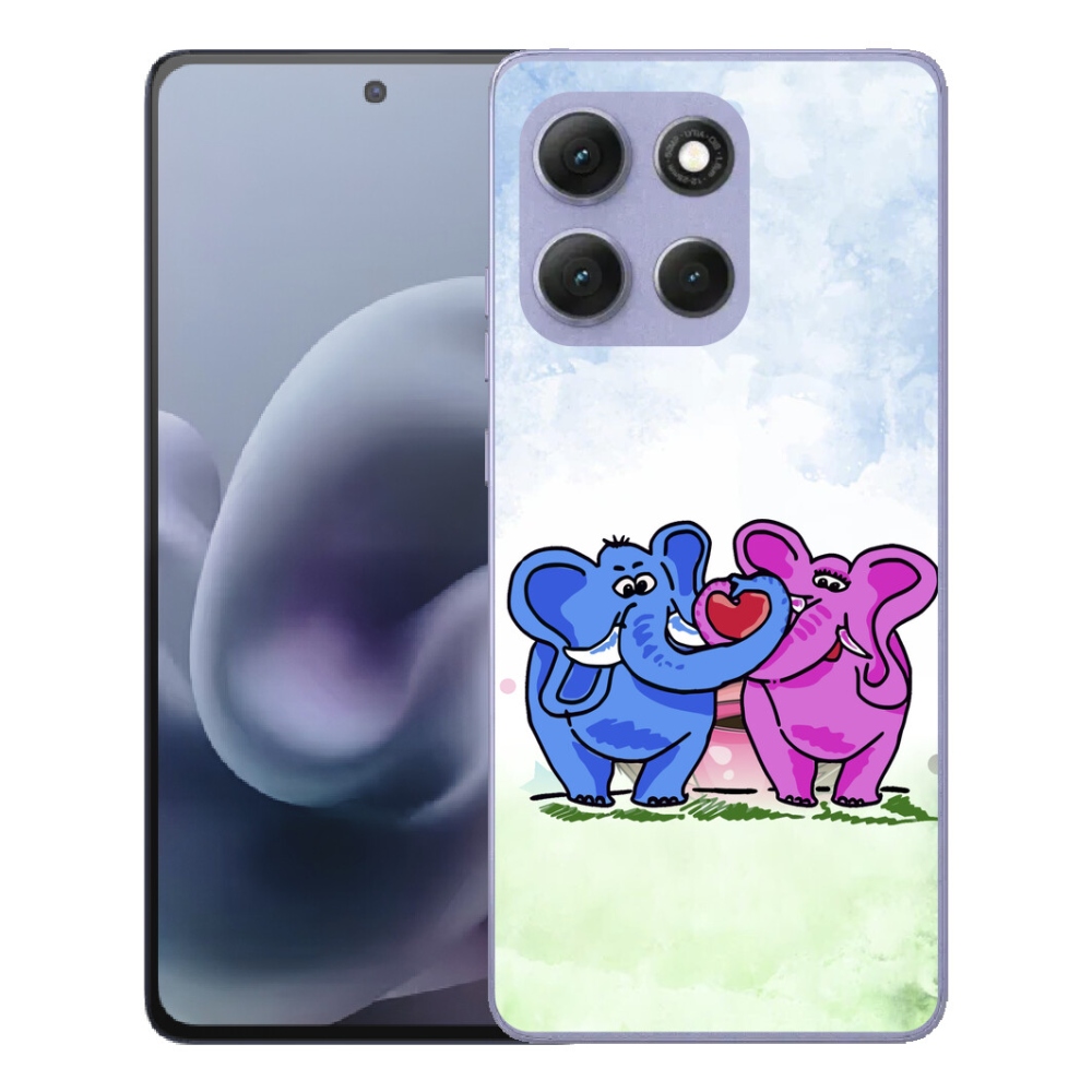 Gélový obal mmCase pre Motorola Moto G86 Power 5G – zamilované slony