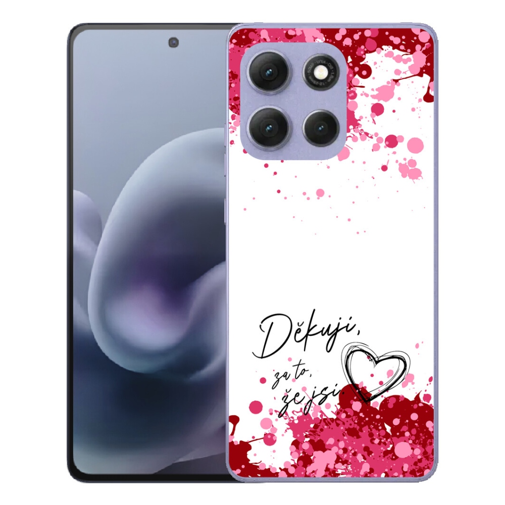 Gélové puzdro mmCase pre Motorola Moto G86 Power 5G – text „zamilovaný“ 2, biele pozadie