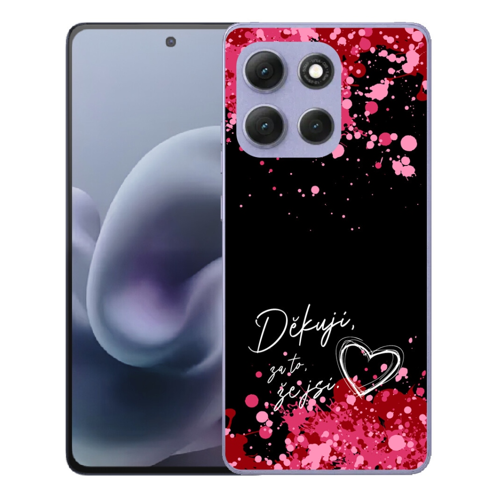 Gélový obal mmCase pre Motorola Moto G86 Power 5G – text „zamilovaný“ 2, čierne pozadie