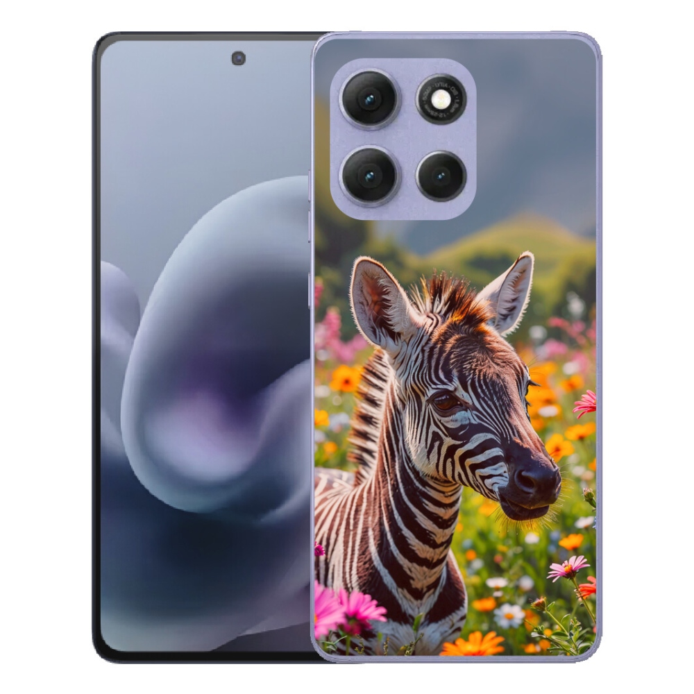 Gélový obal mmCase pre Motorola Moto G86 Power 5G – zebra na lúke
