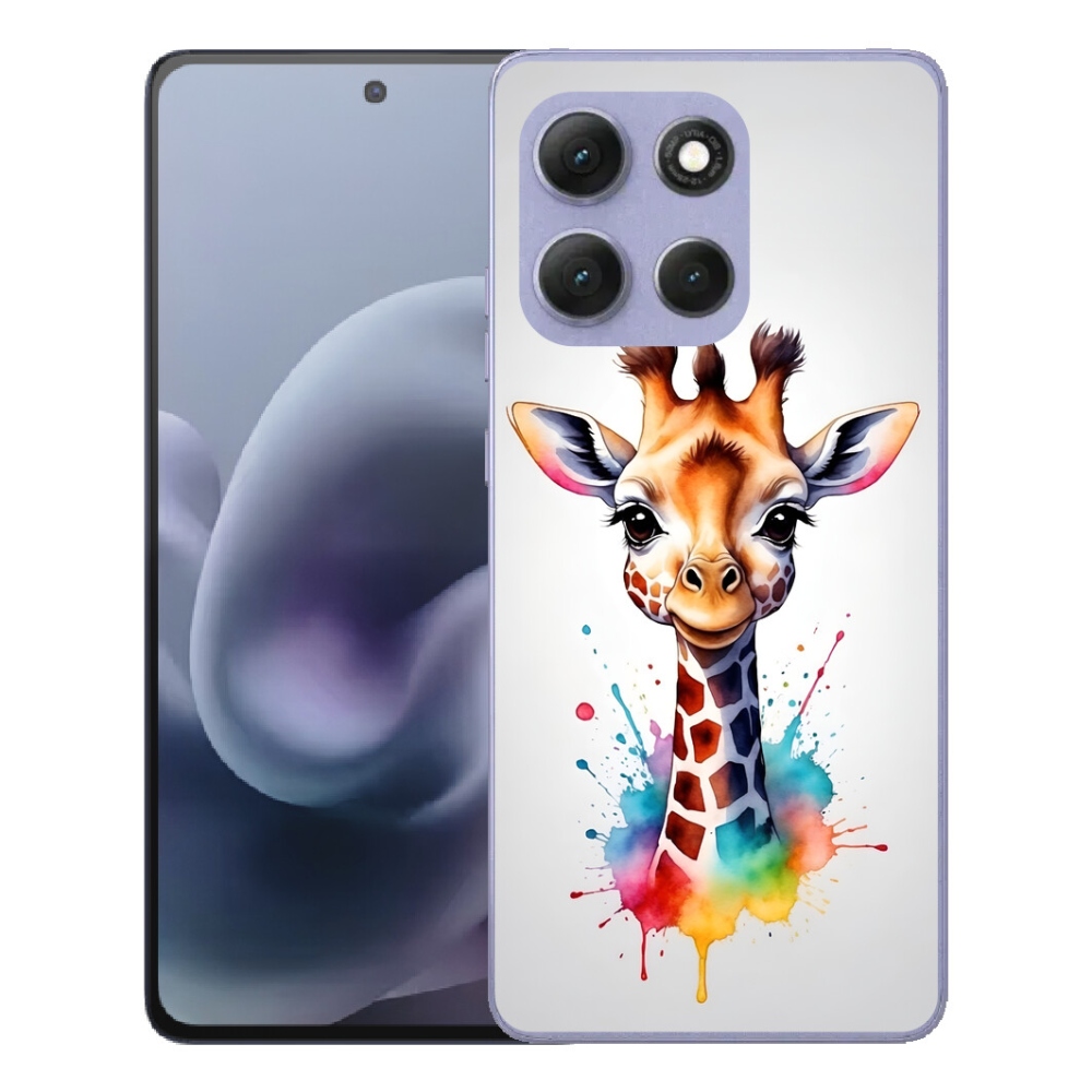 Gélový obal mmCase pre Motorola Moto G86 Power 5G – žirafa 1
