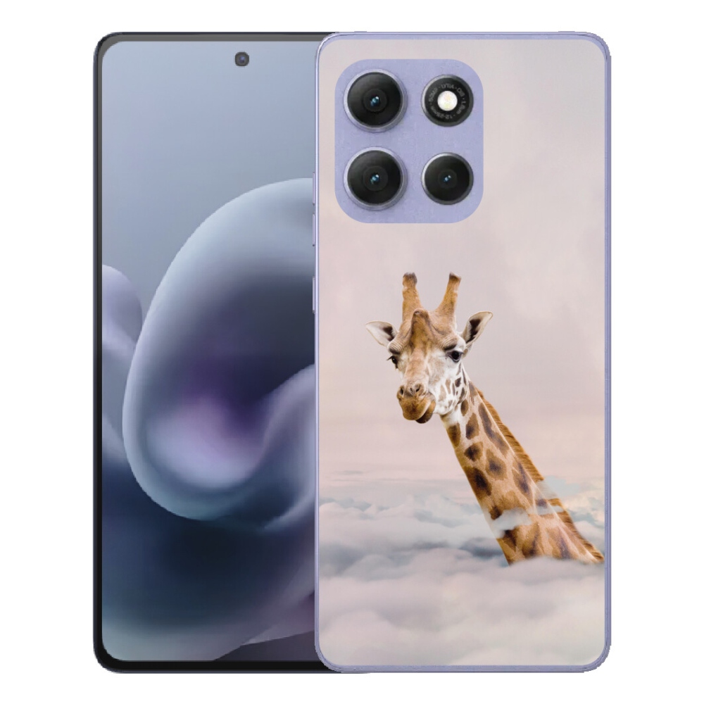 Gélový obal mmCase pre Motorola Moto G86 Power 5G – žirafa v oblakoch