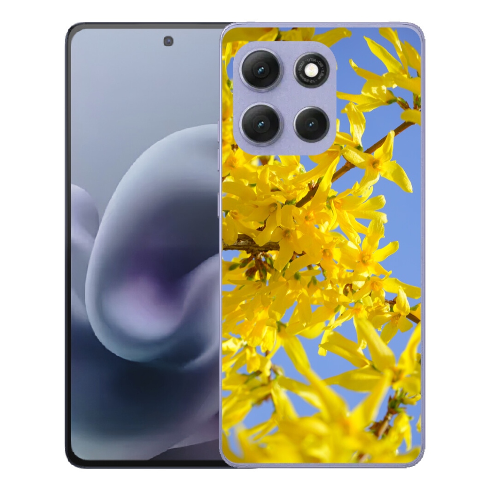 Gélový obal mmCase na Motorola Moto G86 Power 5G – žlté kvety