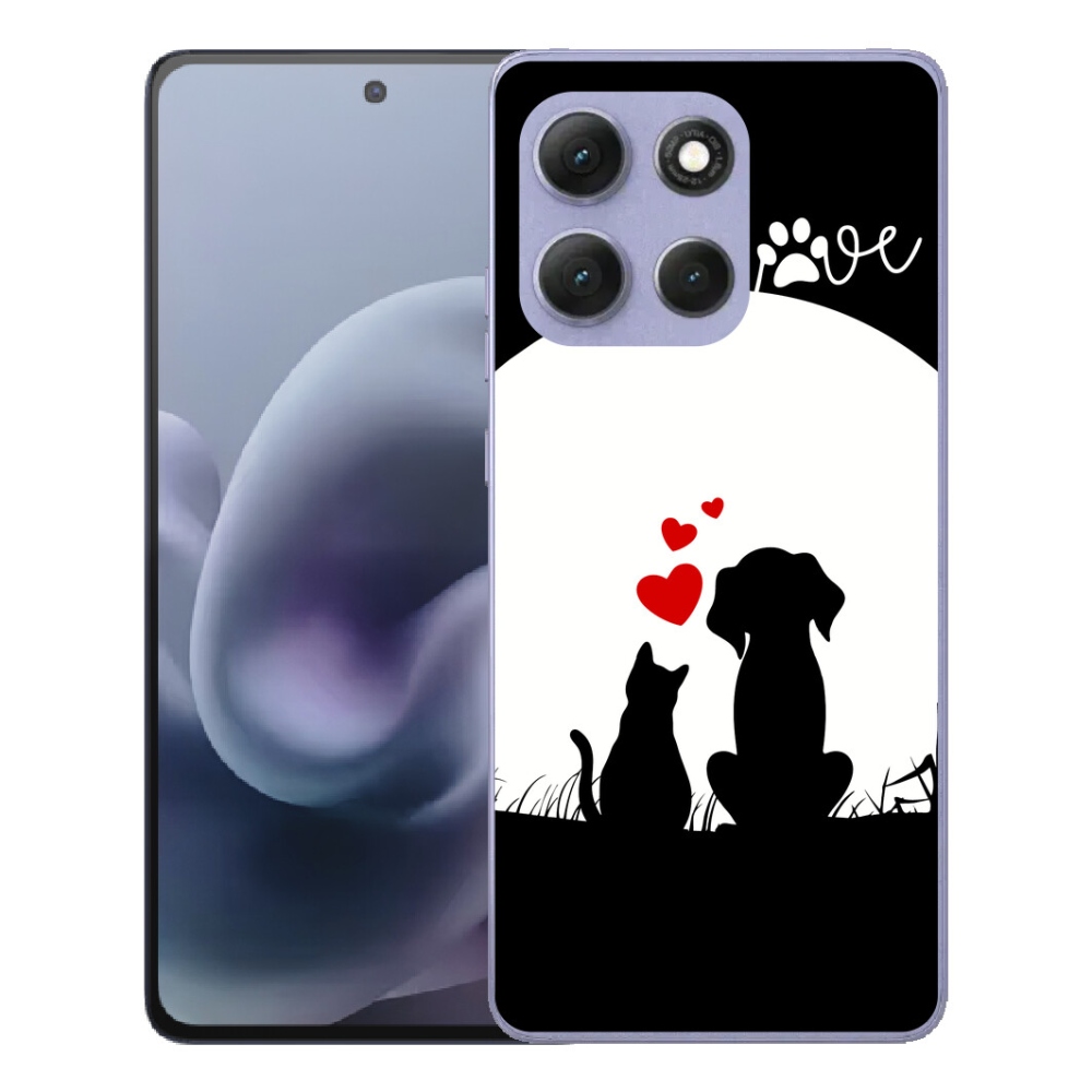 Gélový obal mmCase pre Motorola Moto G86 Power 5G – láska k zvieratám