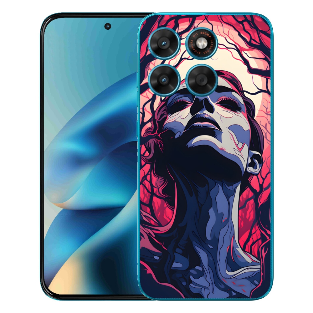 Gélové puzdro mmCase pre Motorola Moto G87/G77/G67 – abstraktná tvár