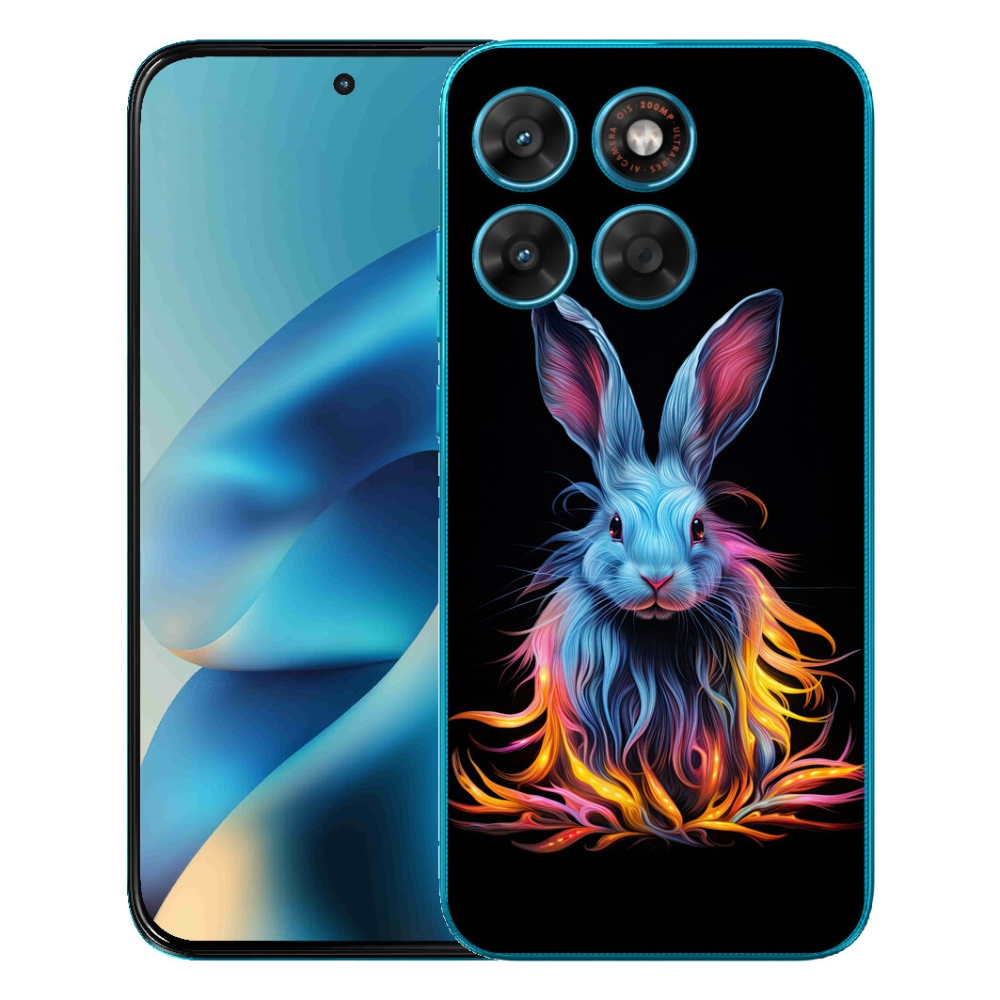 Gélový obal mmCase pre Motorola Moto G87/G77/G67 – abstraktný zajac