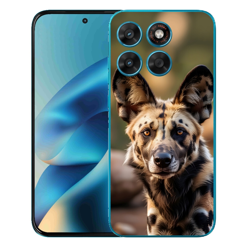 Gélový obal mmCase pre Motorola Moto G87/G77/G67 – africký divoký pes