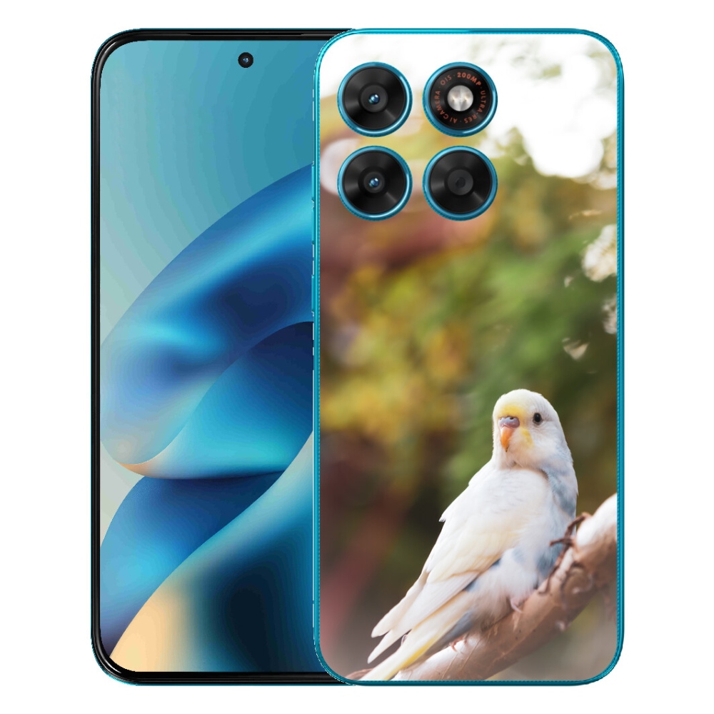 Gélový obal mmCase pre Motorola Moto G87/G77/G67 – biela andulka