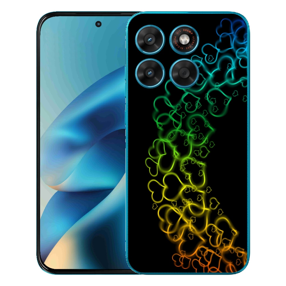 Gélový obal mmCase pre Motorola Moto G87/G77/G67 – farebné srdiečka