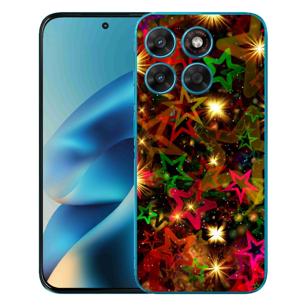 Gélový obal mmCase pre Motorola Moto G87/G77/G67 – farebné hviezdičky