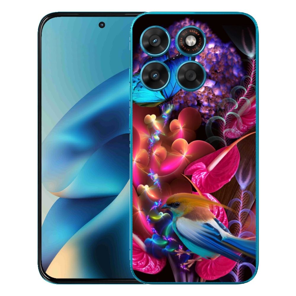 Gélový obal mmCase pre Motorola Moto G87/G77/G67 – farebné kvety