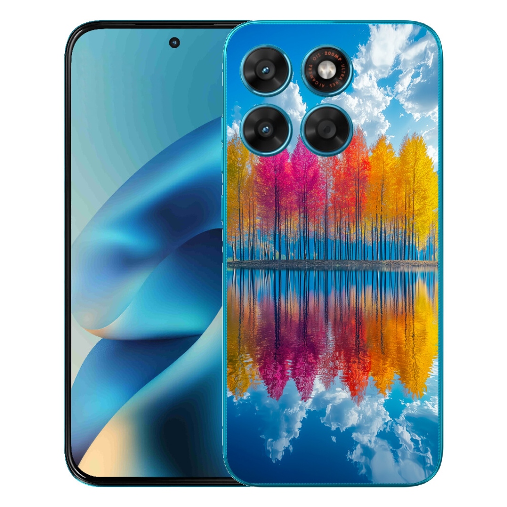 Gélový obal mmCase pre Motorola Moto G87/G77/G67 – farebné stromy