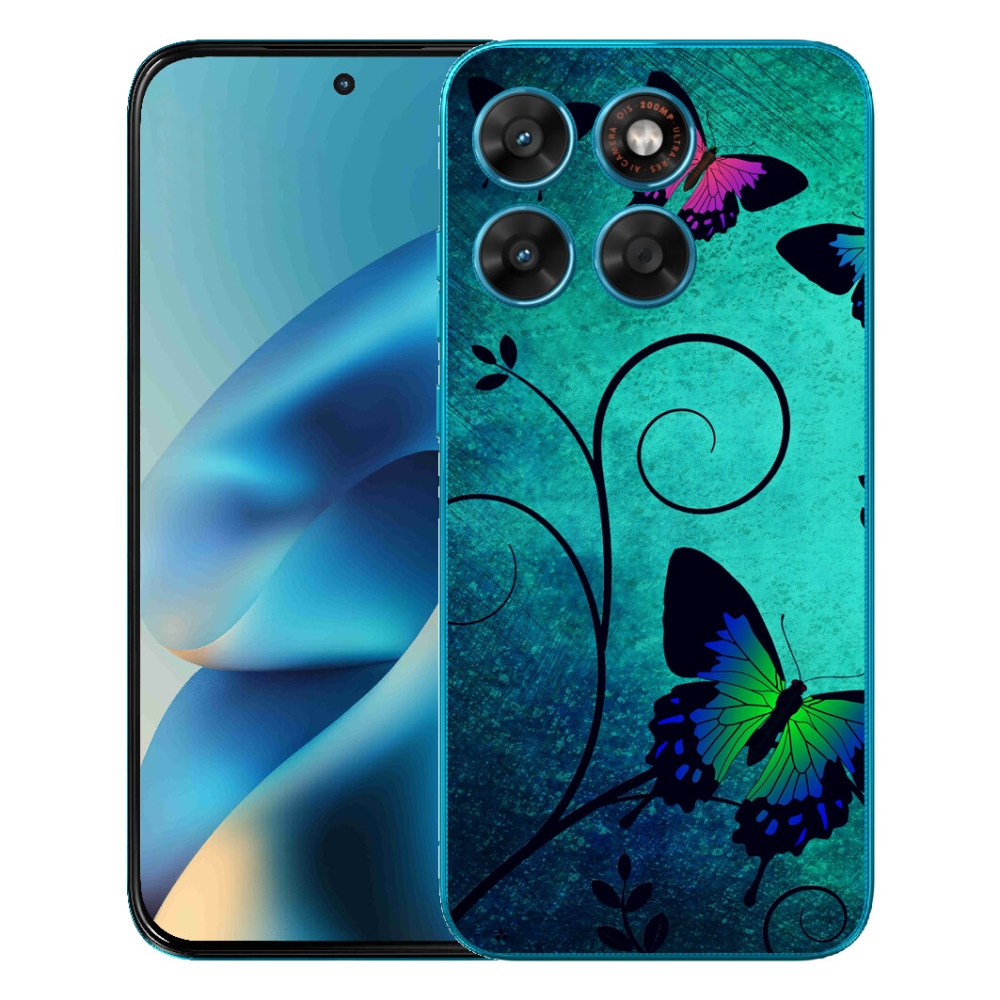 Gélový obal mmCase pre Motorola Moto G87/G77/G67 – farebné motýle