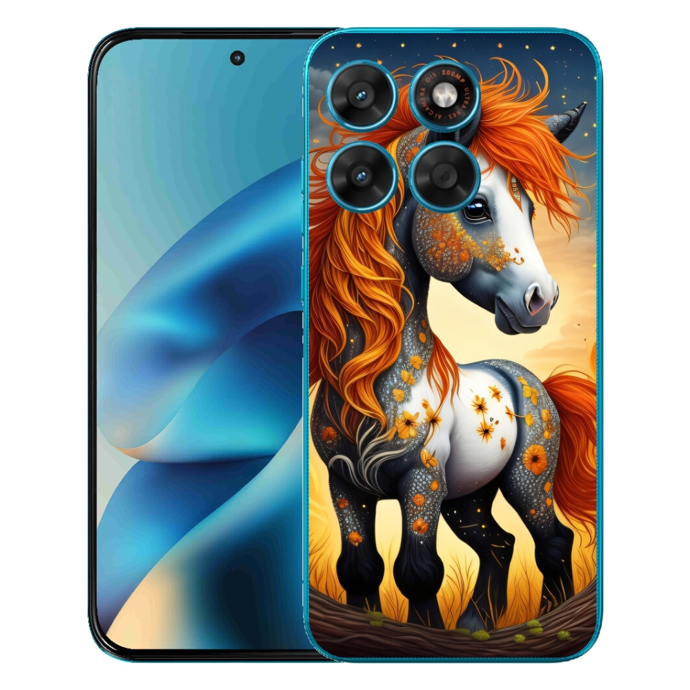 Gélové puzdro mmCase pre Motorola Moto G87/G77/G67 – farebný poník
