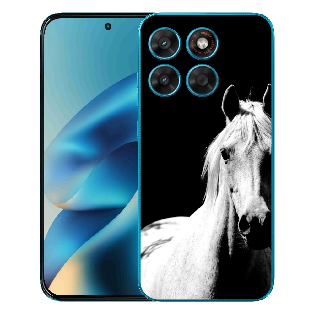 Gélový obal mmCase pre Motorola Moto G87/G77/G67 – biely kôň 5