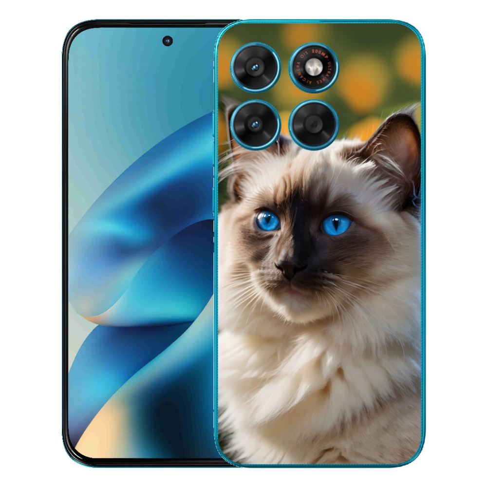Gélový obal mmCase pre Motorola Moto G87/G77/G67 – biely ragdoll