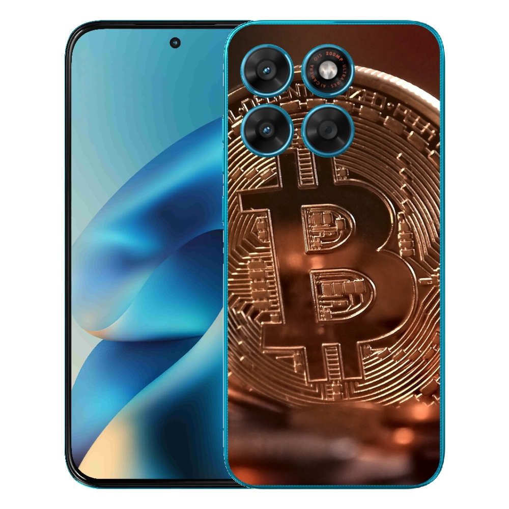 Gélový obal mmCase pre Motorola Moto G87/G77/G67 – bitcoin