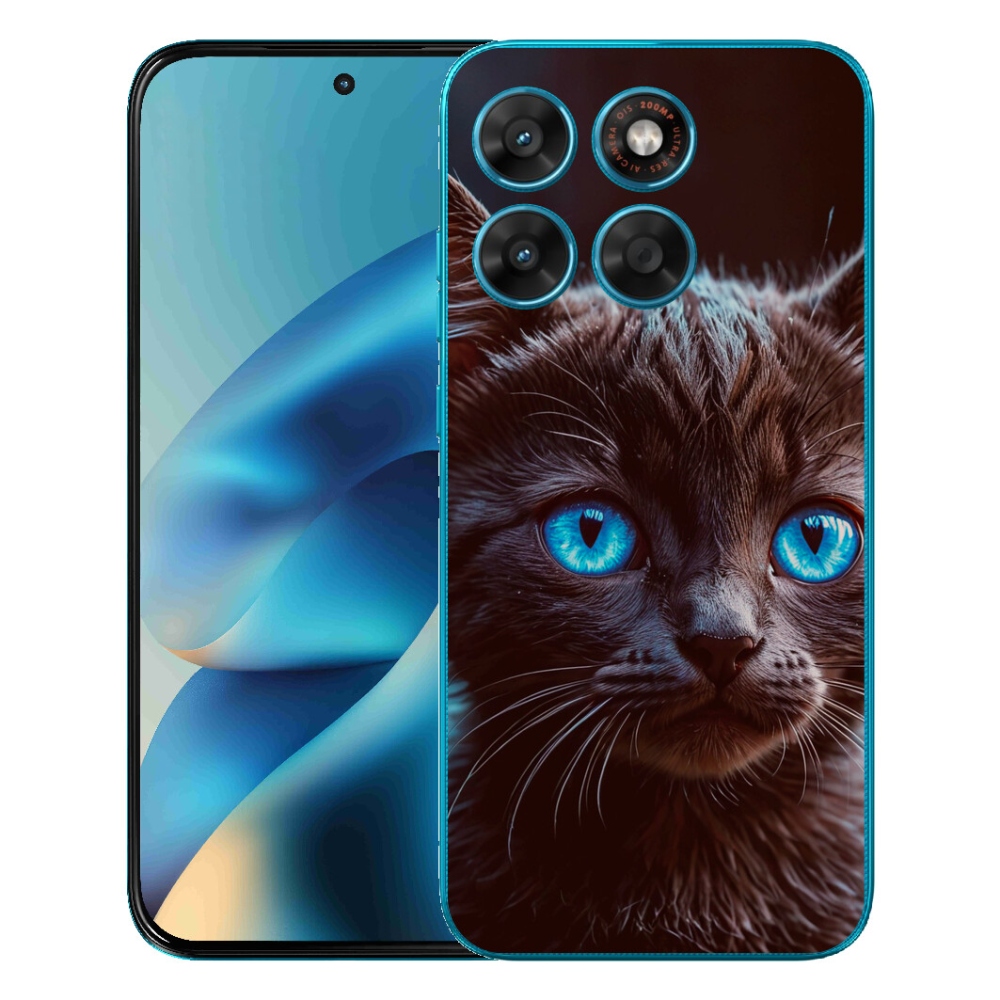 Gélové puzdro mmCase pre Motorola Moto G87/G77/G67 – čierne mačiatko 2