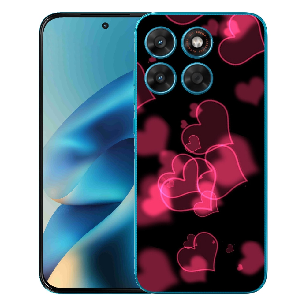 Gélový obal mmCase pre Motorola Moto G87/G77/G67 – červené srdiečka