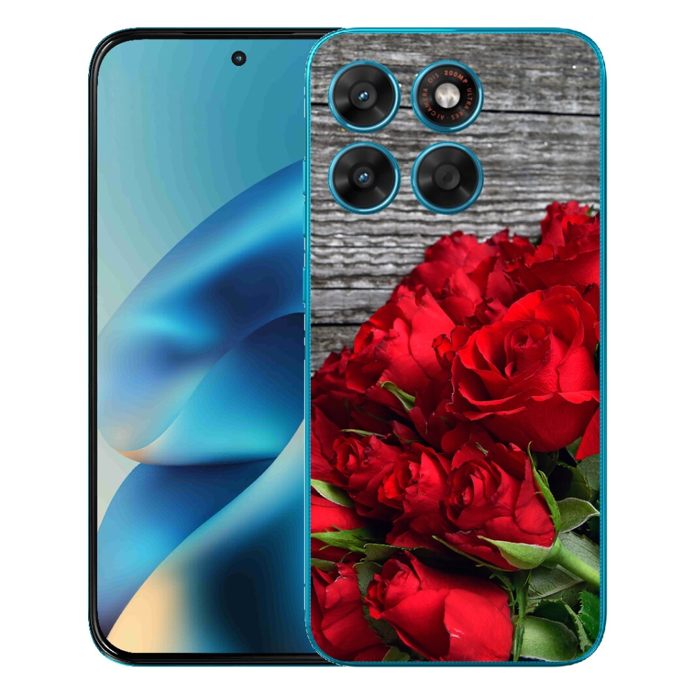 Gélový obal mmCase pre Motorola Moto G87/G77/G67 – červené ruže