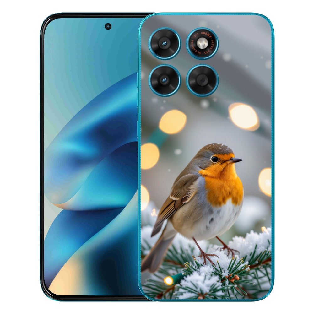 Gélový obal mmCase pre Motorola Moto G87/G77/G67 – červenka v zime