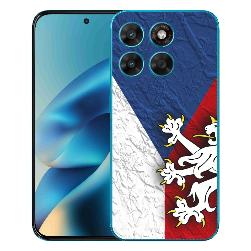 Gélový obal mmCase pre Motorola Moto G87/G77/G67 – česká vlajka 1