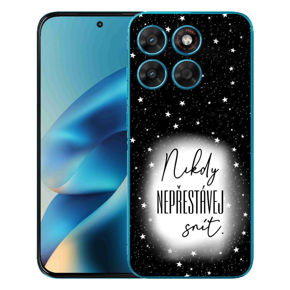 Gélový obal mmCase pre Motorola Moto G87/G77/G67 – citát 1 na čierno-bielom pozadí