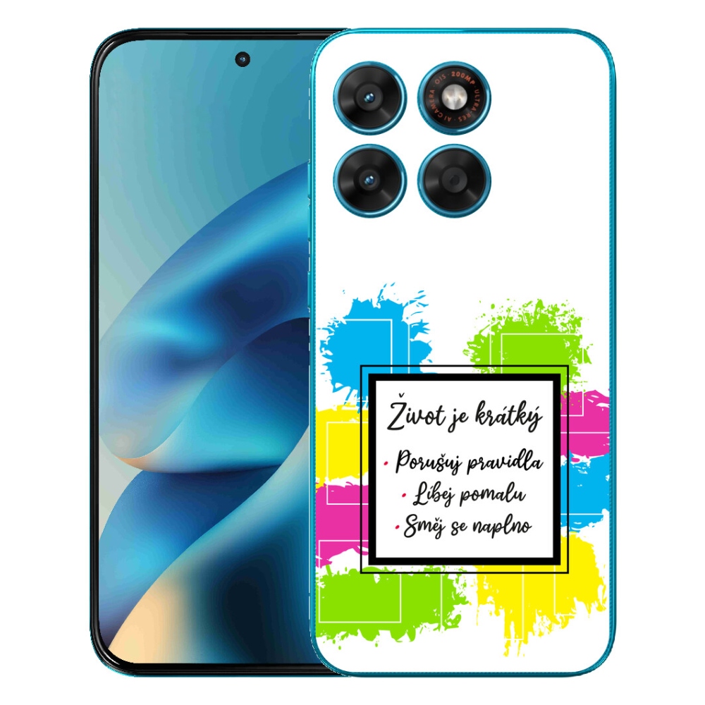 Gélový obal mmCase pre Motorola Moto G87/G77/G67 – citát 5 na bielom pozadí